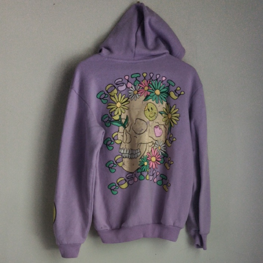 Chemistry Purple Sweater with Decorative Graphics - Picture 2 of 3